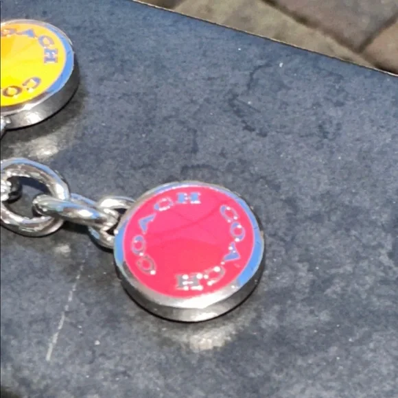 Coach Red and Silver Charm Keychain - Picture 6 of 11